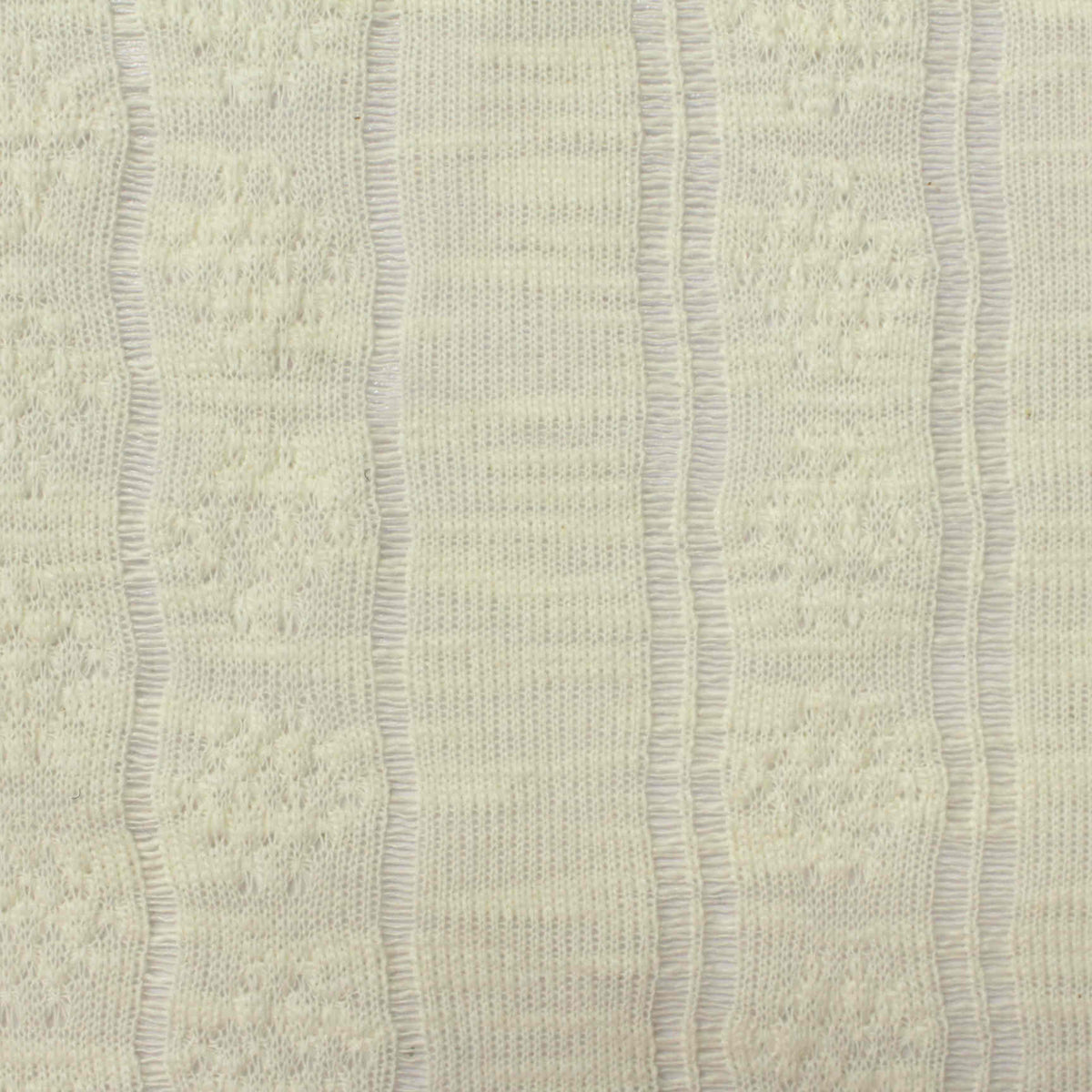 Off-White Fine-Floral Jacquard, Poly-Cotton