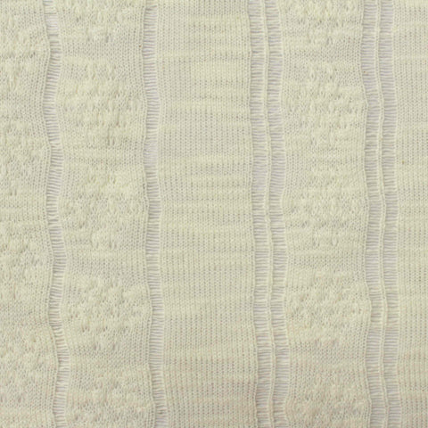 Off-White Fine-Floral Jacquard, Poly-Cotton