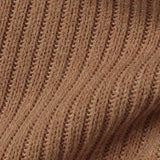 100% Polyester Rib Knit Fabric, 365 gsm, 160 cm — Khaki — texture