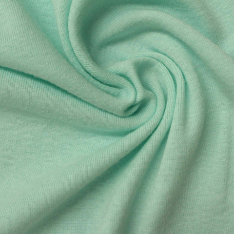 Cotton Polyester Rib Knit Fabric, 175 gsm, 165 cm — Green