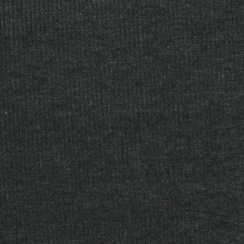 Dark Grey Marl Rib Knit, 289 gsm