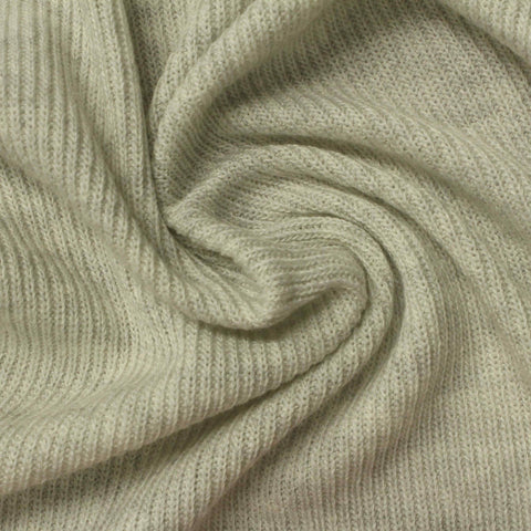 Polyester Viscose Stretch Rib Knit Fabric, 210 gsm, 165 cm — Green