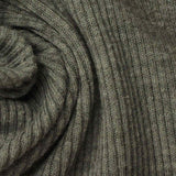Polyester Viscose Rib Knit Fabric, 223 gsm, 165 cm — Grey — texture