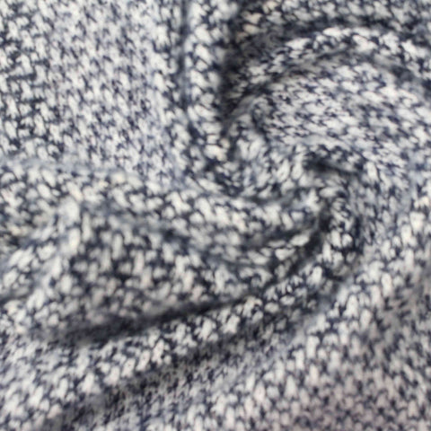 Dark Blue Marl Chunky Knit, Polyester, 150 gsm