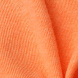 Heathered Orange Marl Rib Knit, Cotton-Poly — texture