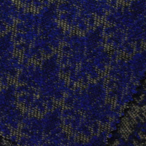 Blue Houndstooth Knit, Poly-Acrylic