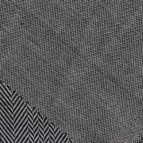 Black Houndstooth Jacquard, Polyester, 270 gsm, 162 cm