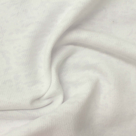 Polyester Cotton French Terry Fabric, 210 gsm, 170 cm — White
