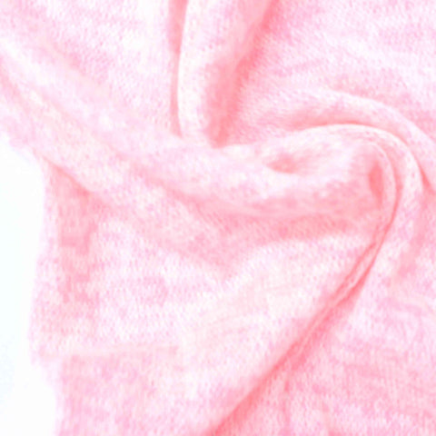 Light Pink Marl Chunky Knit, Poly-Viscose, 175 gsm
