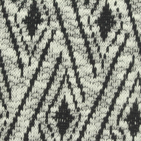 Black Houndstooth Chunky Knit, Polyester, 195 gsm