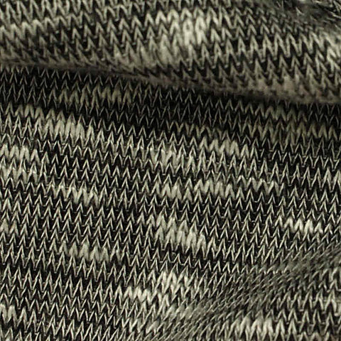 Black Marl Rib Knit, Poly-Viscose, 226 gsm
