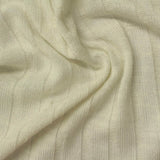 Viscose Polyester Stretch Rib Knit Fabric, 176 gsm, 165 cm — White