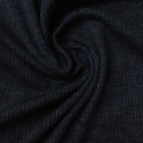 Polyester Viscose Rib Knit Fabric, 154 gsm, 160 cm — Navy