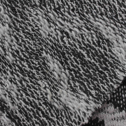 Black Marl Chunky Knit, Cotton-Poly, 350 gsm