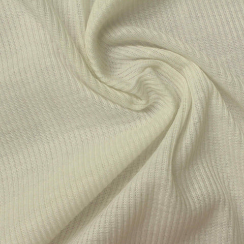 100% Polyester Rib Knit Fabric, 157 gsm, 155 cm — Beige