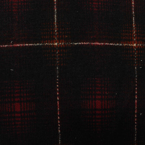 Dark Red Lines Jersey Knit, Polyester, 167 gsm