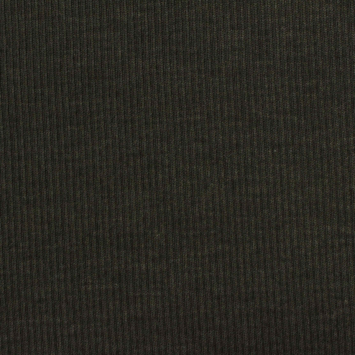 Dark Olive Marl Rib Knit, Poly-Cotton