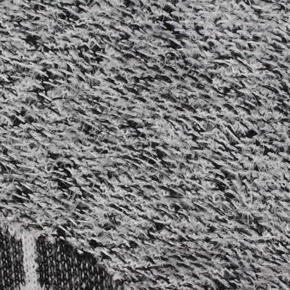 Black Marl Chunky Knit, Polyester, 240 gsm