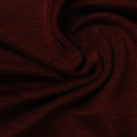 Polyester Stretch Rib Knit Fabric, 362 gsm, 170 cm — Red