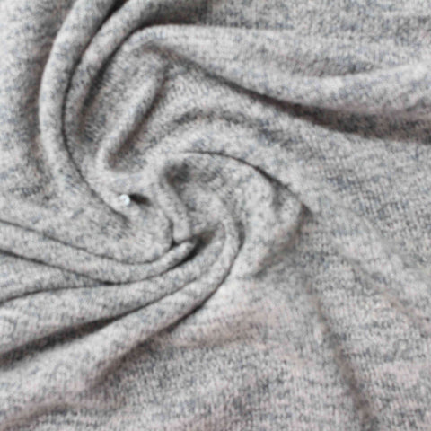 Heather Grey Marl Chunky Knit, Viscose-Poly, 190 gsm, 160 cm, ref EF-221376