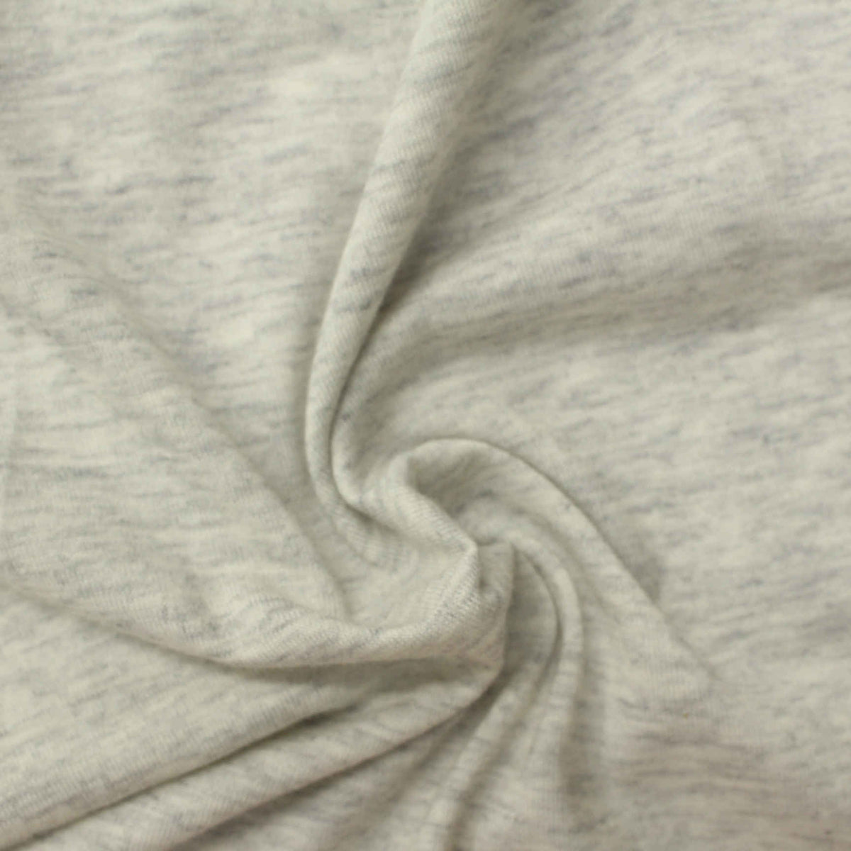 Light Grey Heather Jersey Knit, Cotton-Poly, 130 gsm