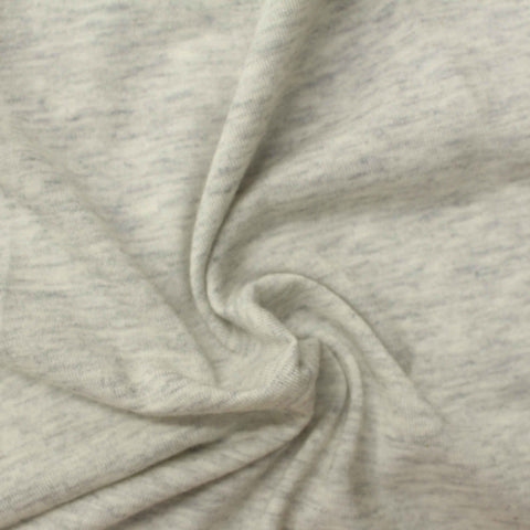 Light Grey Heather Jersey Knit, Cotton-Poly, 130 gsm