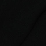 Cotton Polyester Stretch Rib Knit Fabric, 250 gsm, 165 cm — Black