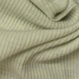 Polyester Cotton Stretch Rib Knit Fabric, 242 gsm, 115 cm — Green — texture