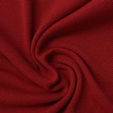 Cotton Nylon Stretch Rib Knit Fabric, 230 gsm, 180 cm — Red