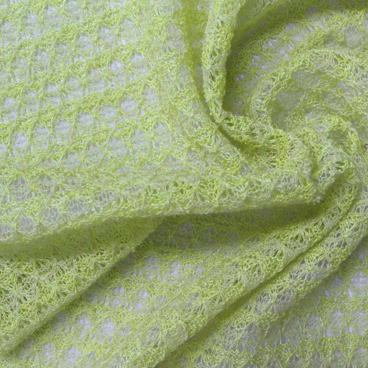 Lime Openwork Chunky Knit, Polyester