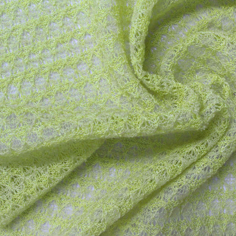 Lime Openwork Chunky Knit, Polyester