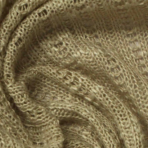 Light Beige Openwork Rib Knit, Polyester