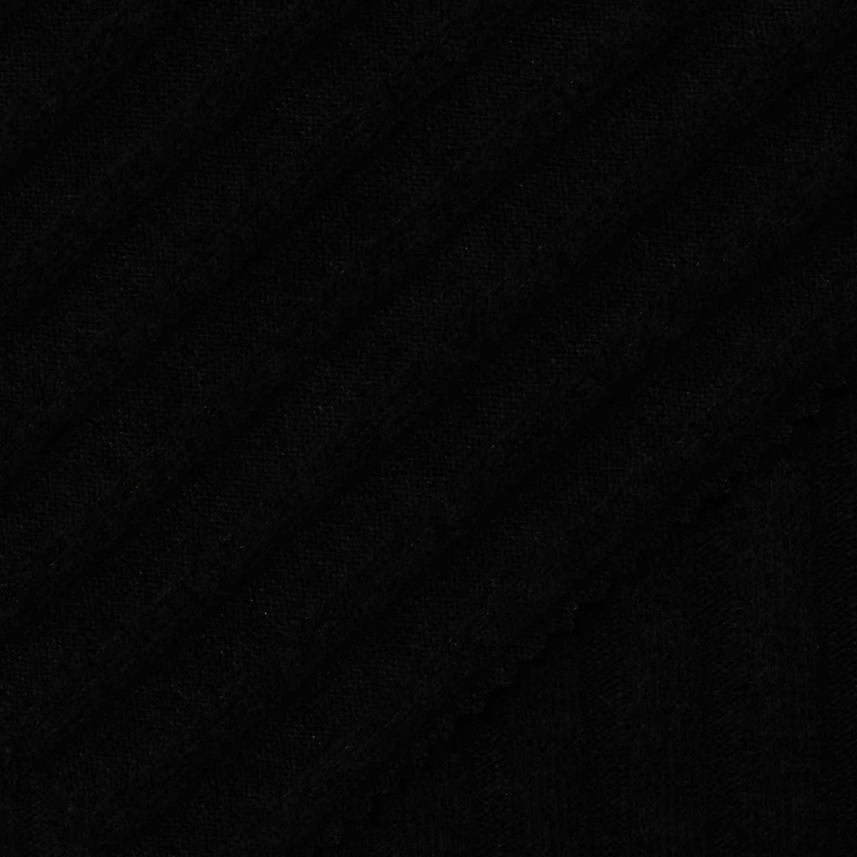Viscose Polyester Stretch Rib Knit Fabric, 230 gsm, 145 cm — Black