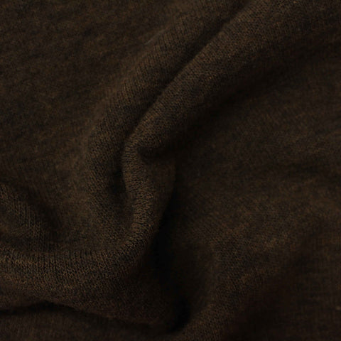 Dark Brown Heathered-Marl Jersey Knit, Polyester