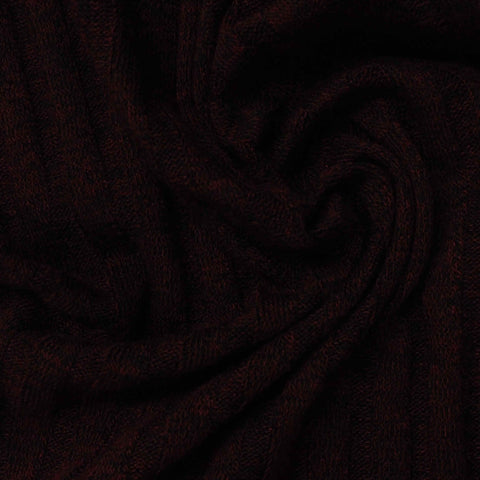 Rib Knit Fabric, 202 gsm, 140 cm — Brown