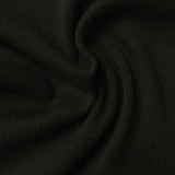 Polyester Cotton Rib Knit Fabric, 378 gsm, 175 cm — Black