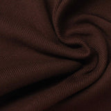 Polyester Cotton Rib Knit Fabric, 367 gsm, 175 cm — Brown