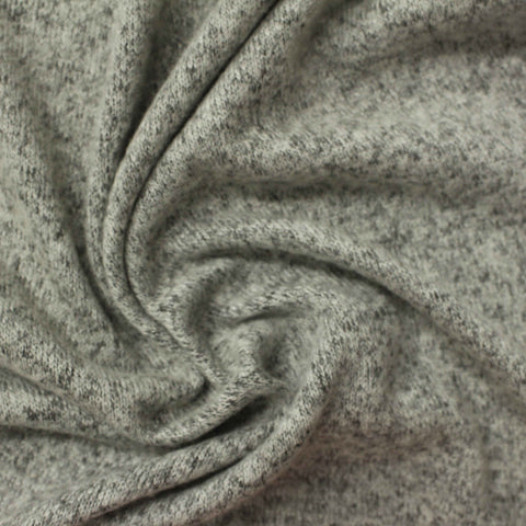 Dark Grey Marl Jersey Knit, Viscose-Poly, 162 gsm