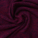 Burgundy Marl Chunky Knit, Viscose-Poly