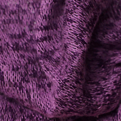 Purple Marl Chunky Knit, Viscose-Poly, 170 gsm