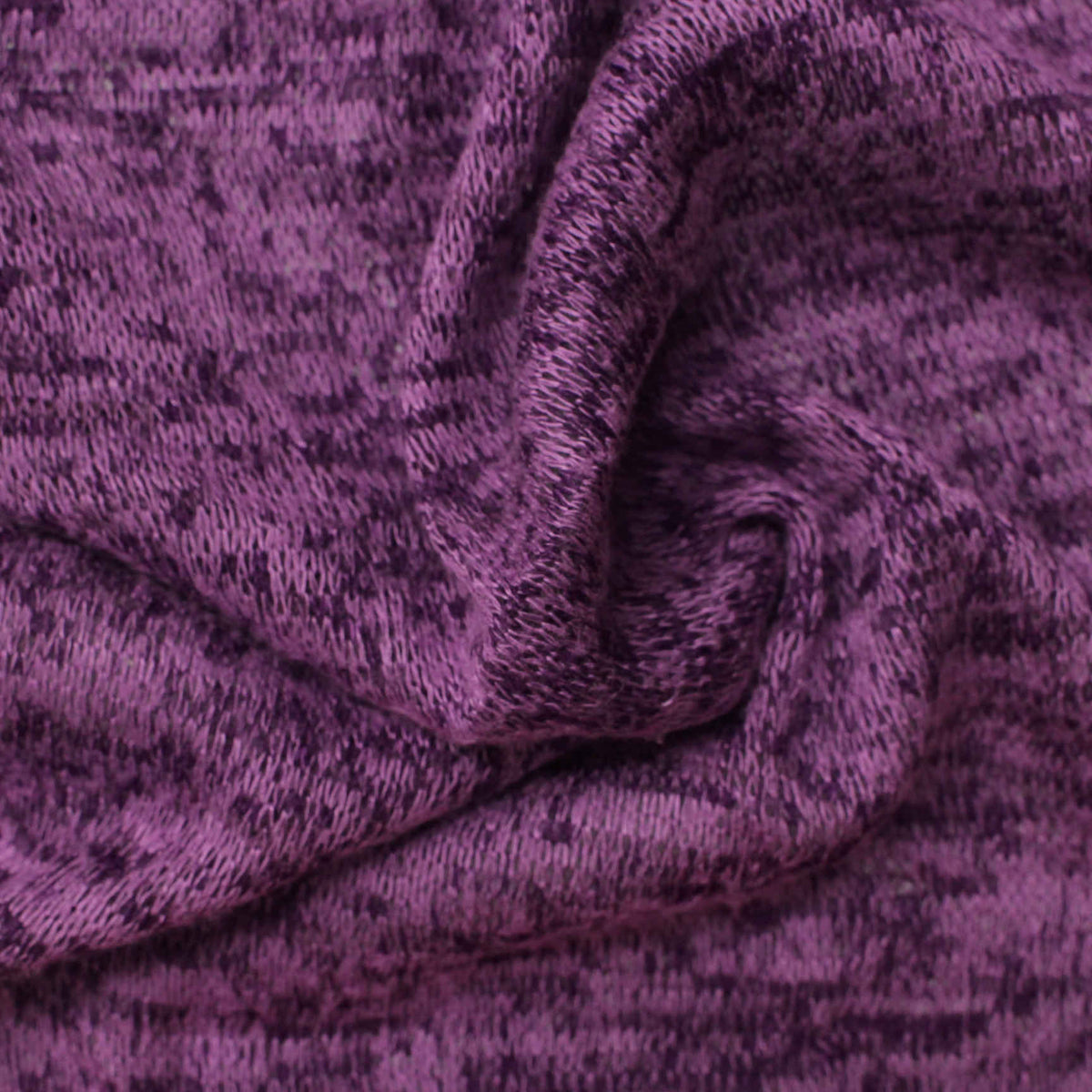 Purple Marl Chunky Knit, Viscose-Poly, 170 gsm