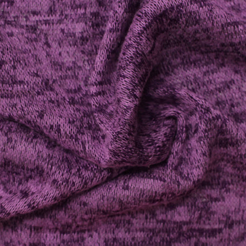 Purple Marl Chunky Knit, Viscose-Poly, 170 gsm