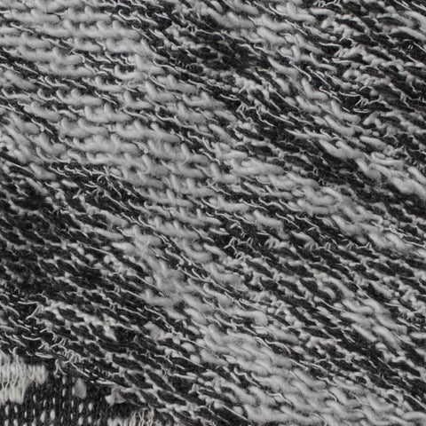 Black Marl Chunky Knit, Poly-Cotton, 345 gsm