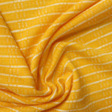 White Horizontal-Stripe Rib Knit, Viscose-Poly