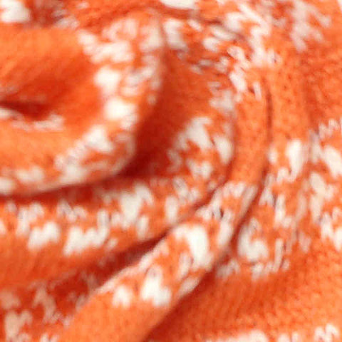 Orange Horizontal-Band Chunky Knit, Poly-Cotton