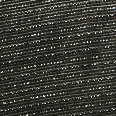 Silver Horizontal-Stripe Jersey Knit, Polyester, 145 gsm