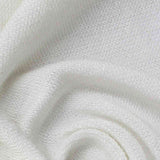 Chunky Knit Fabric, 225 gsm, 137 cm — White — texture