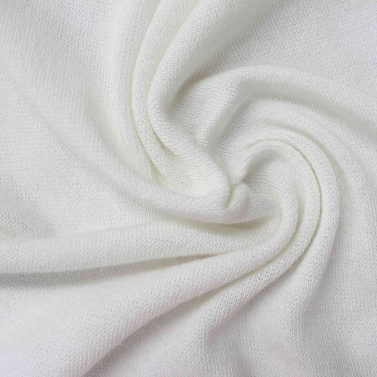 Chunky Knit Fabric, 225 gsm, 137 cm — White