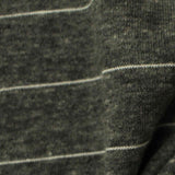 White Horizontal-Stripe Interlock Knit, Poly-Viscose — texture