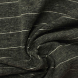 White Horizontal-Stripe Interlock Knit, Poly-Viscose